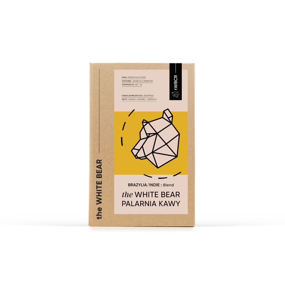 Brazylia / Indie 1000g kawa ziarnista świeżo palona
