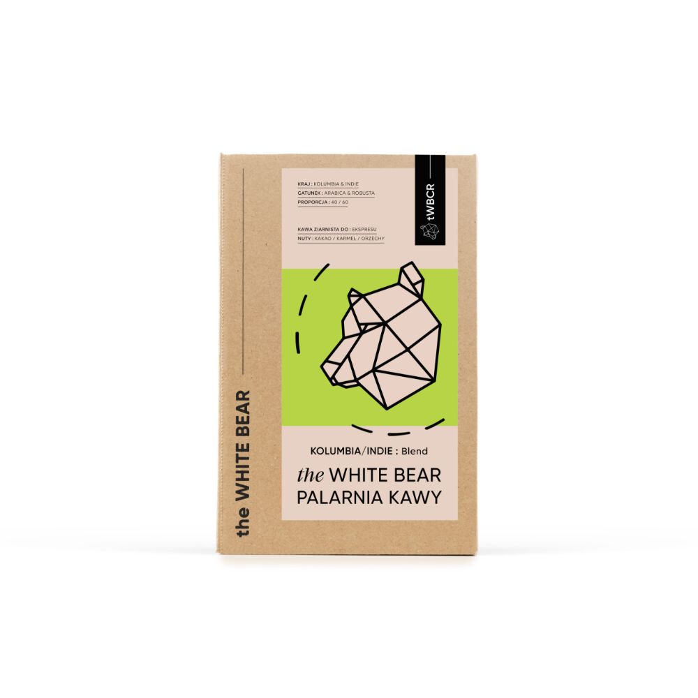 Kolumbia / Indie 1000g kawa ziarnista świeżo palona