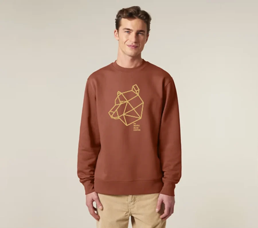 BLUZA THE WHITE BEAR COFFEE – HERITAGE BROWN