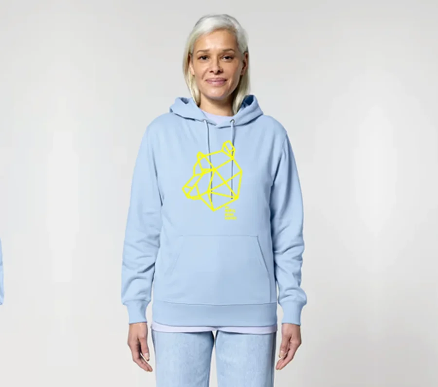 BLUZA Z KAPTUREM THE WHITE BEAR COFFEE – BLUE SOUL